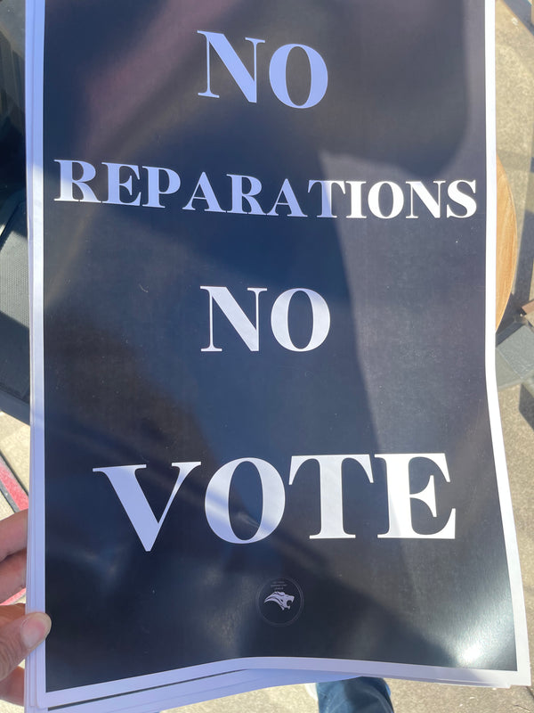 No Reparations No Vote! Poster