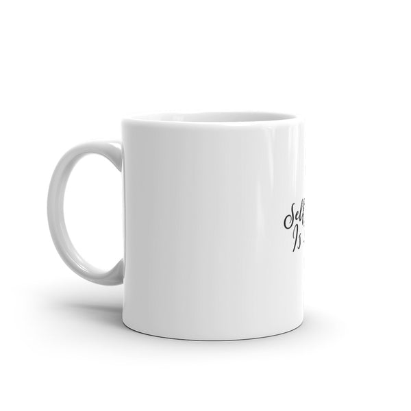 White glossy mug